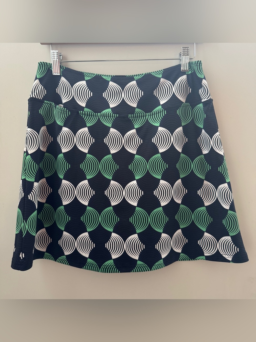 💚 Golftini Whirlwind Skort Women’s Size L Navy Kelly Green White Golf
